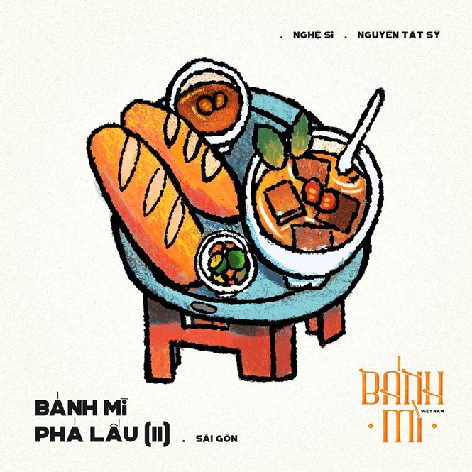 Bộ tranh vẽ bánh mì Việt Nam khiến dân mạng 'phát thèm' - ảnh 9