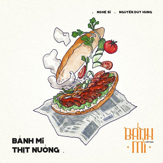 Bộ tranh vẽ bánh mì Việt Nam khiến dân mạng 'phát thèm' - ảnh 4
