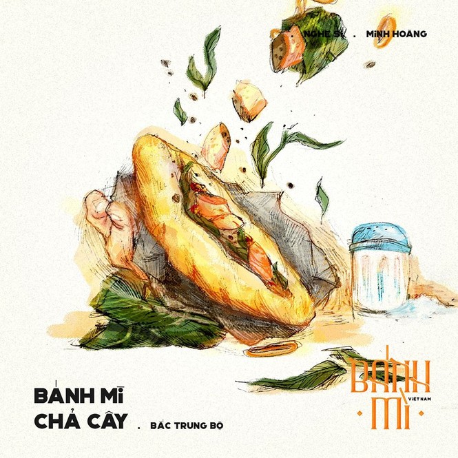 Bộ tranh vẽ bánh mì Việt Nam khiến dân mạng 'phát thèm' - ảnh 3