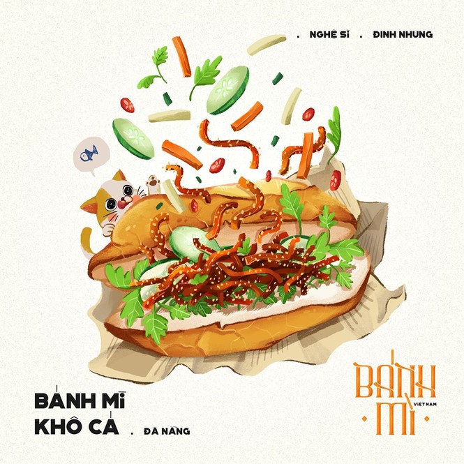 Bộ tranh vẽ bánh mì Việt Nam khiến dân mạng 'phát thèm' - ảnh 12