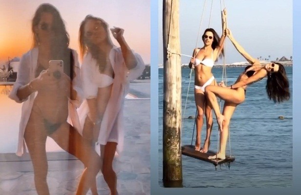 Hai siêu mẫu xứ Samba diện bikini 'nóng rực' trên biển Abu Dhabi - ảnh 7