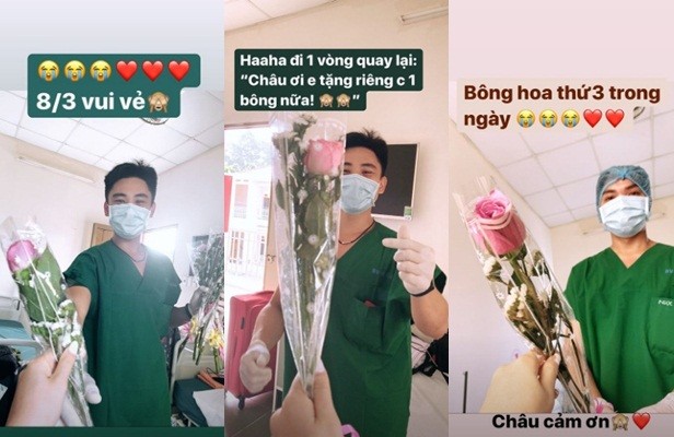 Châu Bùi tích cực tập thể dục, được tặng hoa 8/3 ở khu cách ly - ảnh 2
