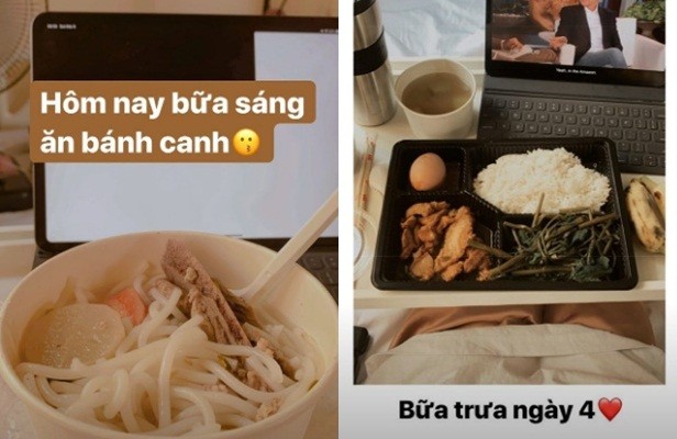Châu Bùi tích cực tập thể dục, được tặng hoa 8/3 ở khu cách ly - ảnh 1