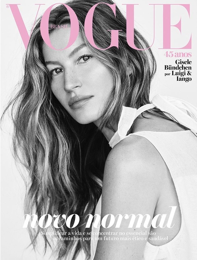 Siêu mẫu đắt giá Gisele Bundchen bán nude che ngực trần - ảnh 1