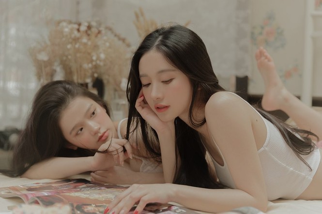 Linh Ka, Jun Vũ đẹp trong trẻo trong loạt ảnh 'chị chị em em' nền nã - ảnh 3