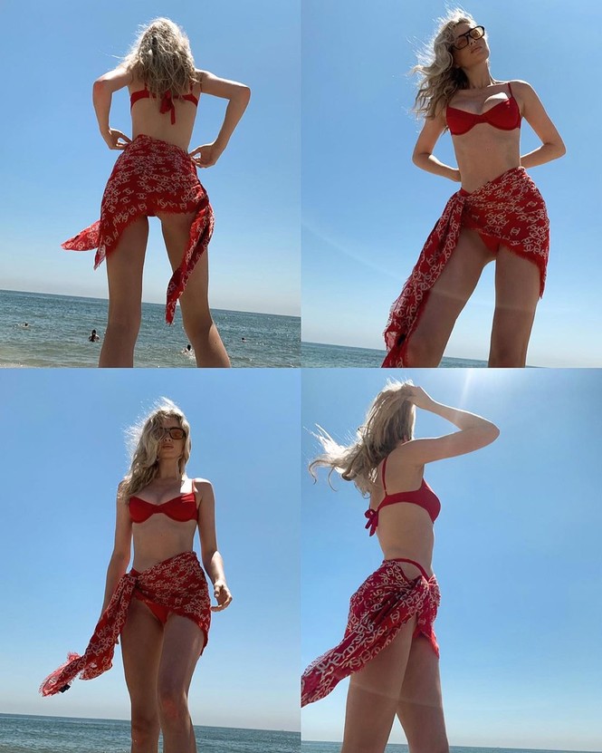 Elsa Hosk mặc váy ngắn tôn chân dài eo thon như 'búp bê Barbie sống' - ảnh 12