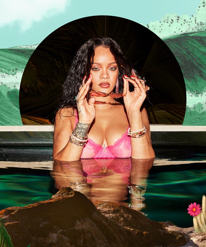 Rihanna bốc lửa với nội y Giáng sinh - ảnh 5
