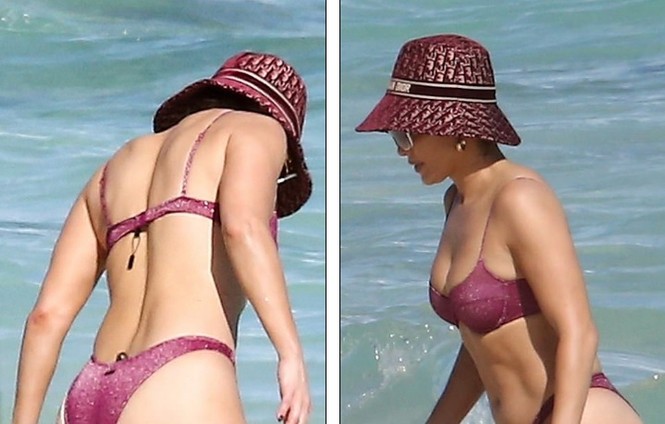Dạo biển cùng bạn trai, Jennifer Lopez thả dáng rực lửa tuổi 51 - ảnh 3