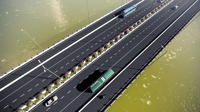 Lộ diện ảnh thiết kế cầu Vĩnh Tuy 2 với 8 làn xe vượt sông Hồng - ảnh 2