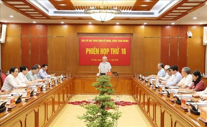 Tổng Bí thư, Chủ tịch nước chủ trì họp Ban Chỉ đạo phòng, chống tham nhũng - ảnh 1