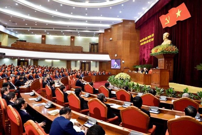 Hình ảnh bế mạc Hội nghị lần thứ 12 Ban Chấp hành Trung ương Đảng - ảnh 3