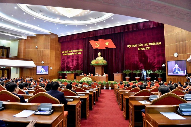 Hình ảnh bế mạc Hội nghị lần thứ 12 Ban Chấp hành Trung ương Đảng - ảnh 4