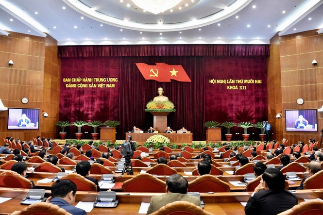Hình ảnh bế mạc Hội nghị lần thứ 12 Ban Chấp hành Trung ương Đảng - ảnh 5