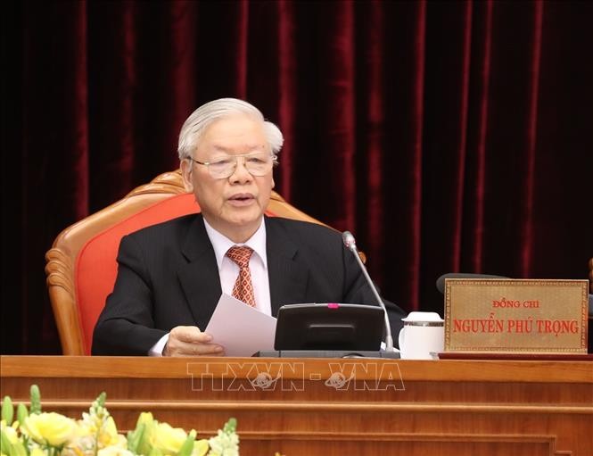 Hình ảnh bế mạc Hội nghị lần thứ 12 Ban Chấp hành Trung ương Đảng - ảnh 1