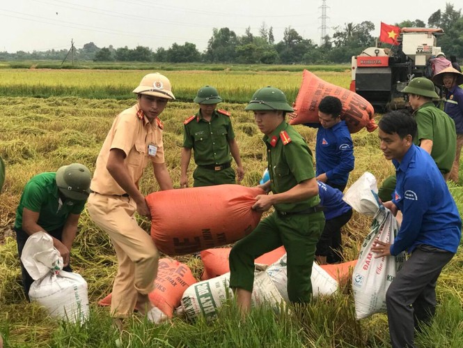 Xúc động hình ảnh thanh niên tình nguyện giúp dân chống bão - ảnh 7