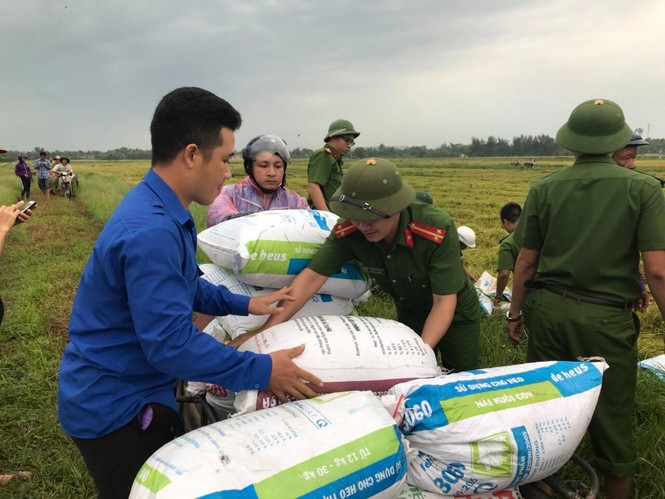 Xúc động hình ảnh thanh niên tình nguyện giúp dân chống bão - ảnh 8