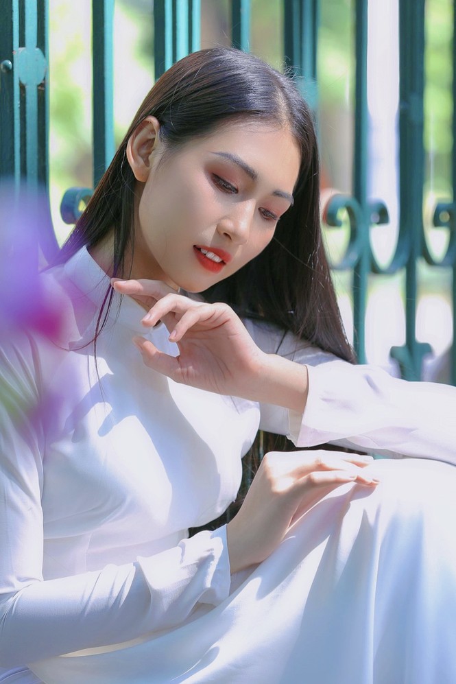 Hoa khôi Học viện Phụ nữ Việt Nam tinh khôi trong bộ ảnh áo dài - ảnh 5