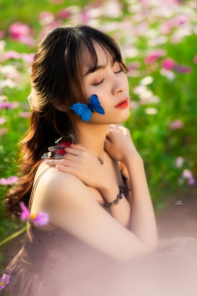 Nữ sinh Bách khoa hóa công chúa mơ màng giữa rừng hoa - ảnh 5