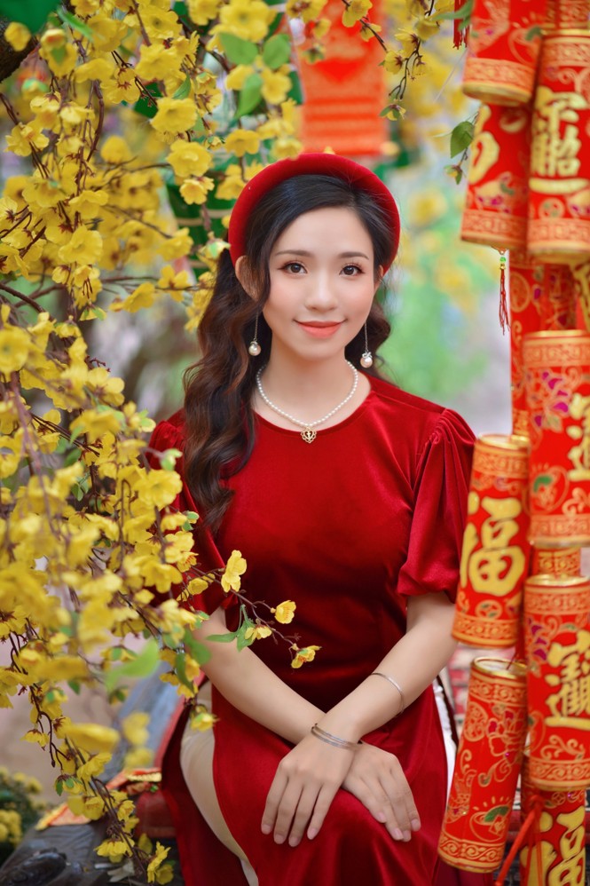 Á khôi Nghiêm Hoàng Diễm Anh hóa thân trong màu sắc hoa Đào - ảnh 8