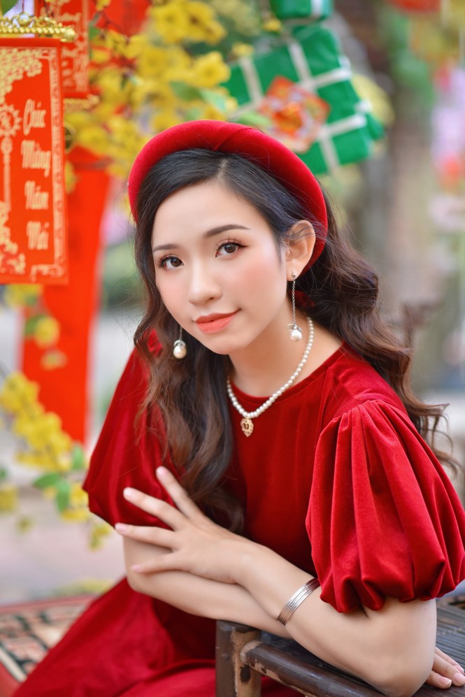 Á khôi Nghiêm Hoàng Diễm Anh hóa thân trong màu sắc hoa Đào - ảnh 6