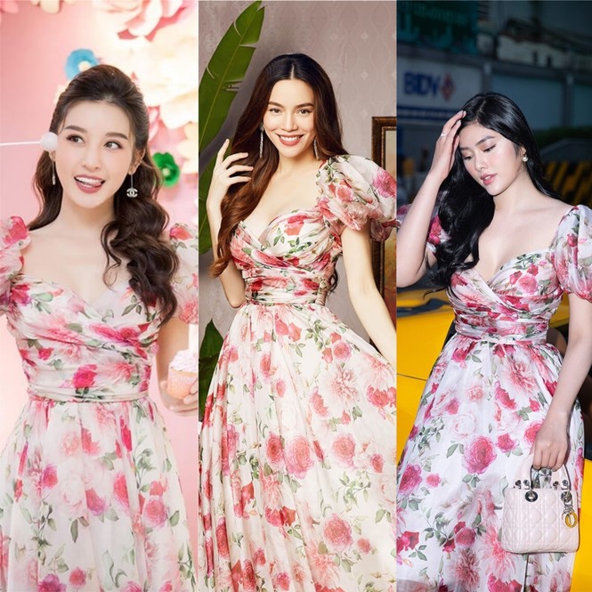 Được bốn mỹ nhân Việt “đụng hàng”, chiếc váy hoa này có gì đặc biệt đến thế? - ảnh 1