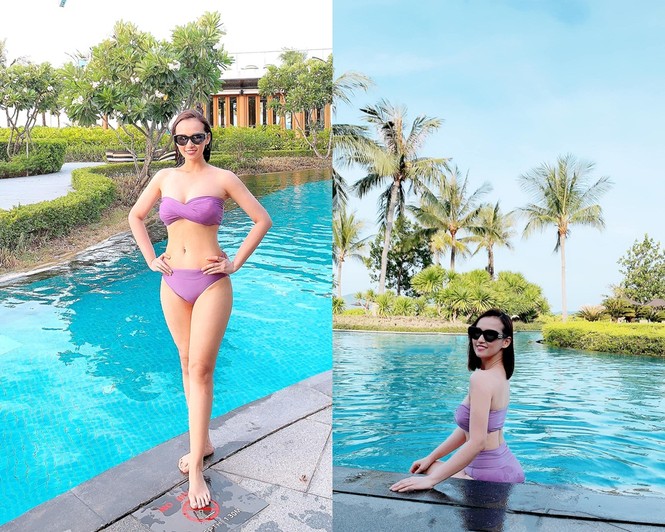 Diện bikini quá kiệm vải, Lã Thanh Huyền bị hiểu lầm là quên mặc đồ bơi do