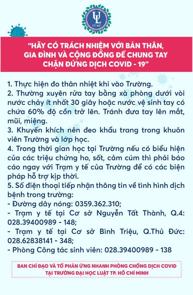 Hàng loạt trường đại học lên kịch bản ứng phó dịch COVID-19 - ảnh 3