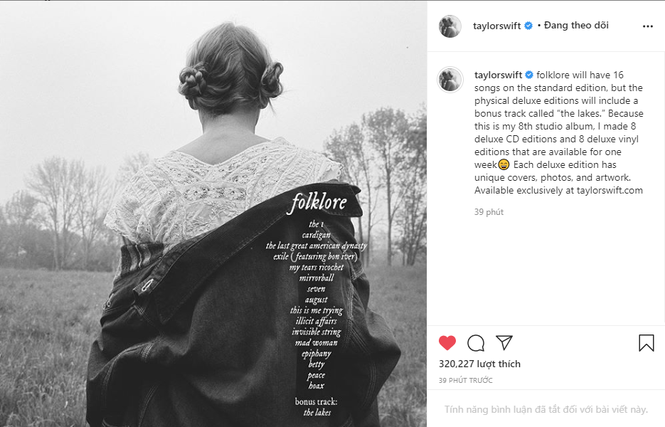 Sốc: Không thông báo trước, Taylor Swift bất ngờ thông báo sắp ra mắt album thứ 8 - ảnh 2