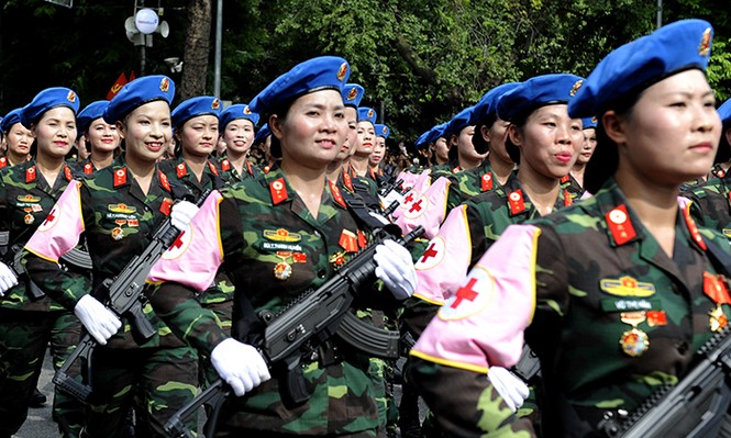 Rạng rỡ nữ chiến sỹ Quân y trong lễ diễu binh - ảnh 5