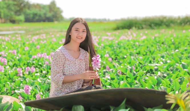 Nữ sinh xứ Nghệ ‘đốn tim’ với hình ảnh thôn nữ - ảnh 2