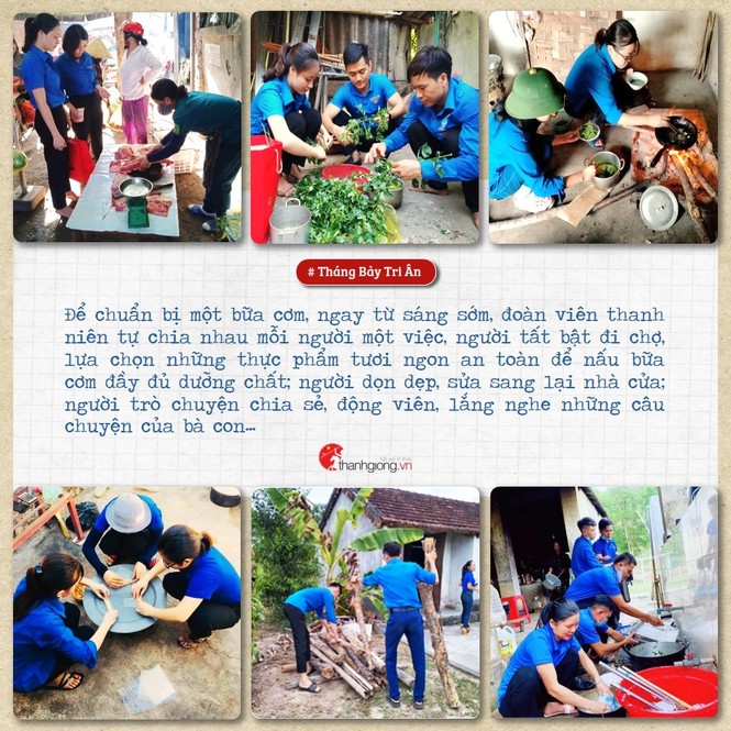 Tháng Bảy tri ân: Những bữa cơm cùng màu áo xanh nghĩa tình - ảnh 4