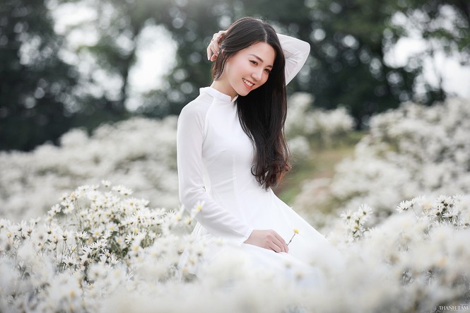Cô nàng 9X Hà Nội tinh khôi bên cúc hoạ mi - ảnh 5