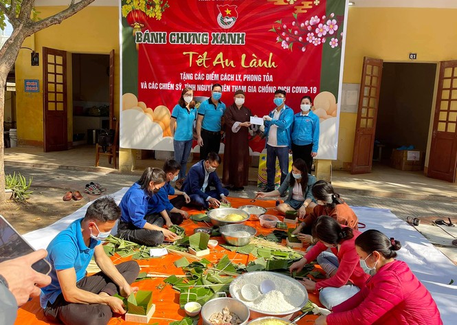 Hàng nghìn bánh chưng xanh gửi người dân và các lực lượng phòng chống dịch COVID-19 - ảnh 6