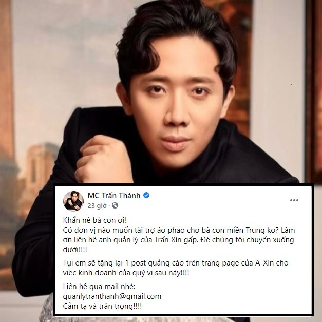 Sau Thủy Tiên, Trấn Thành bức xúc kẻ muốn trục lợi khi anh kêu gọi hỗ trợ miền Trung - ảnh 1