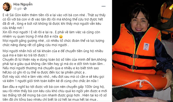 Hòa Minzy thức trắng cứu trợ miền Trung, chia sẻ lý do không kêu gọi quyên góp - ảnh 1