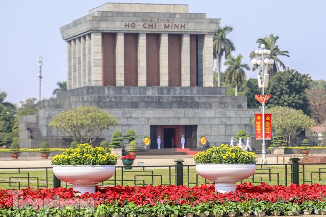 Hà Nội rực rỡ hoa chào mừng Đại hội Đảng lần thứ XIII - ảnh 16