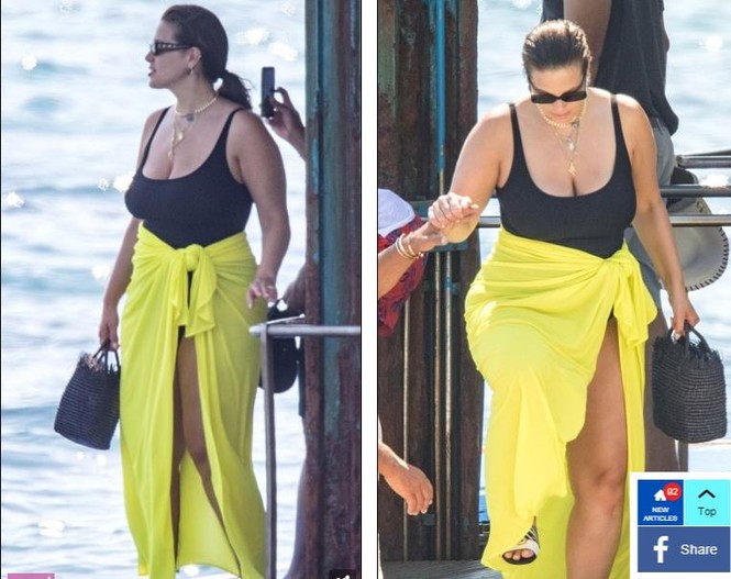 Siêu mẫu ngoại cỡ Ashley Graham phô vóc dáng tròn đầy với áo tắm - ảnh 9