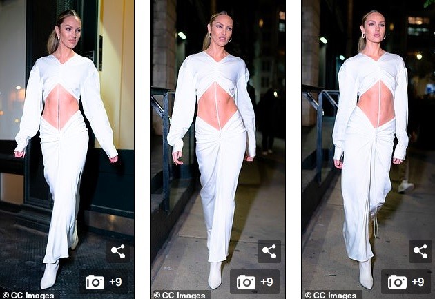 Candice Swanepoel diện mốt không nội y, khoe cơ bụng săn chắc với bộ váy tuyệt đẹp - ảnh 4