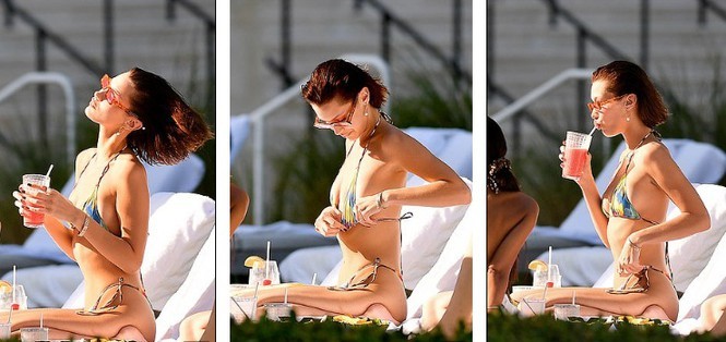 Bella Hadid phô thể hình đẹp 'từng cm' với váy cắt xẻ 'tứ bề' - ảnh 5