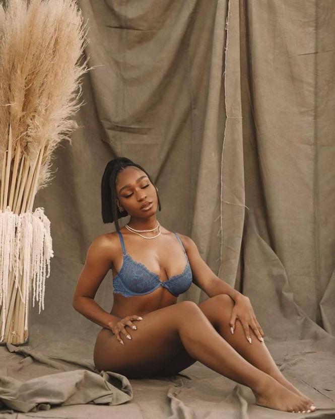 Vóc dáng tròn đầy nóng bỏng của Normani với nội y - ảnh 4