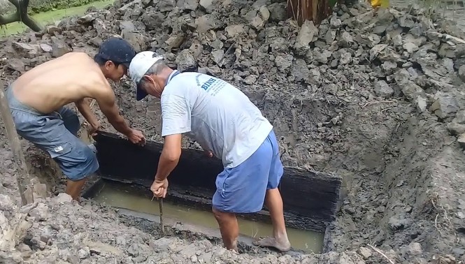 Sau khi khai quật mộ, một người dân Hải Phòng tự xưng mình là