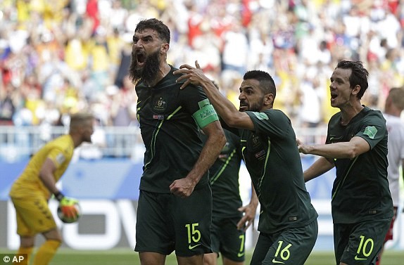 Australia giành điểm đầu tiên ở World Cup 2018 nhờ VAR - ảnh 10