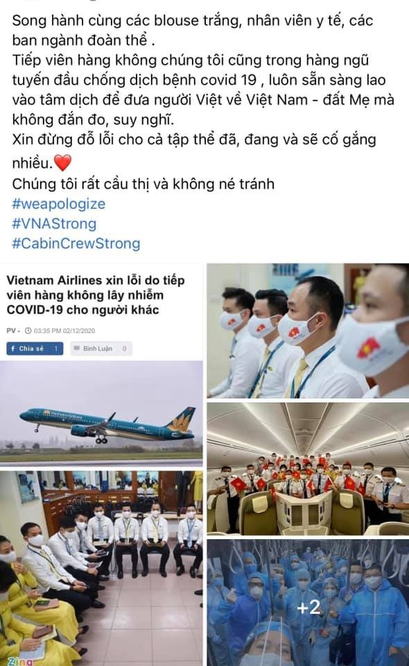 Loạt tiếp viên Vietnam Airlines treo hashtag xin lỗi cộng đồng, mong được đối xử văn minh - ảnh 3