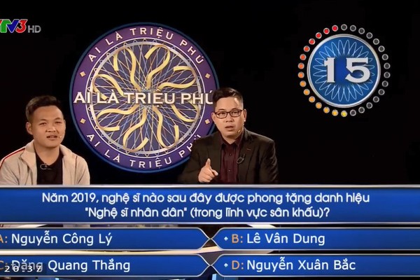 ‘Ai là triệu phú’ khiến người chơi gặp khó khăn khi hỏi về NSND Công Lý - ảnh 2