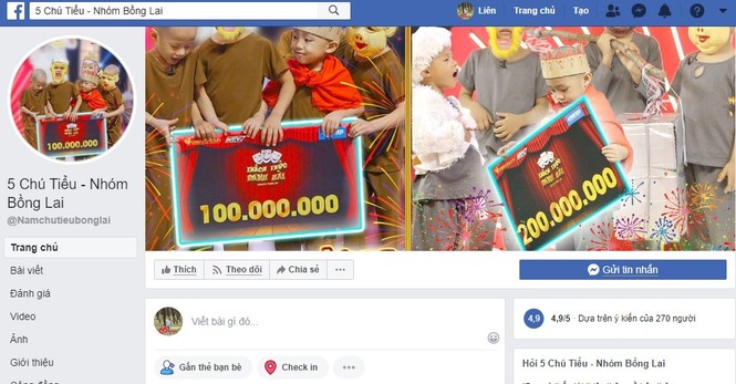 Cảnh báo trang Facebook giả mạo 5 chú tiểu nhóm Bồng Lai để lừa tiền - ảnh 2