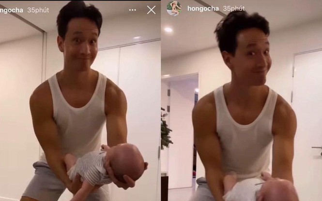 'Cười bể bụng' với cách ông xã Hồ Ngọc Hà ru con ngủ 'độc nhất vô nhị' - ảnh 1