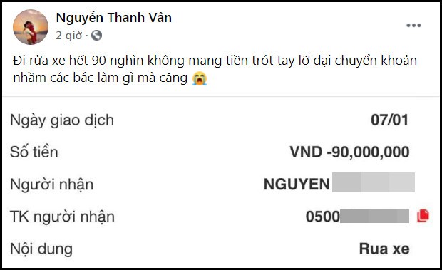 Vân Hugo 'dở khóc dở cười' khi trả tiền phí rửa xe lên tới gần trăm triệu đồng - ảnh 1