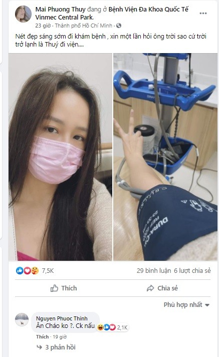 Mai Phương Thúy nhập viện, Noo Phước Thịnh hỏi thăm tình cảm gây 'sốt' cộng đồng mạng - ảnh 1