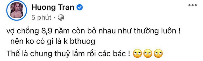 Vợ cũ Việt Anh nói lời ẩn ý: 'Vợ chồng 8-9 năm còn bỏ nhau như thường...' - ảnh 1