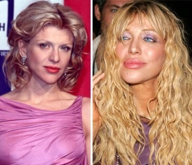 Courtney Love chia sẻ, cô đã rất hối hận vì đã nâng mũi và bơm môi, gương mặt xinh đẹp ngày xưa nay không còn nữa. Hai bên mắt cô bị lệch xuống, môi và toàn gương mặt đều bị sưng phù